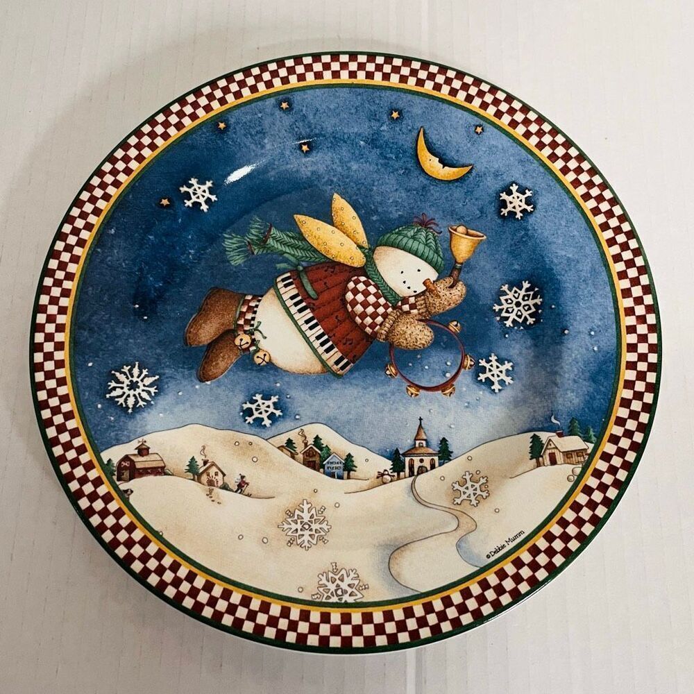 Sakura By Debbie Mumm Snow Angel Village Salad Plate   8”